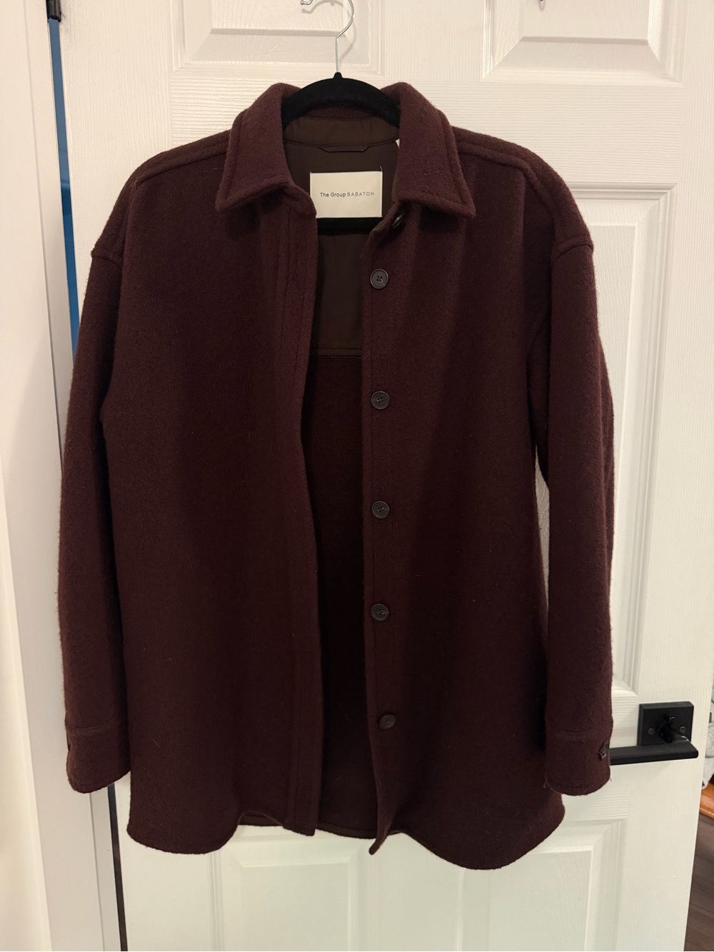 Aritzia The Group Babaton Wool Shirt Jacket - Dark Purple